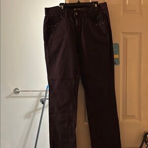 Purple Straight Leg Jeans with Classic Design